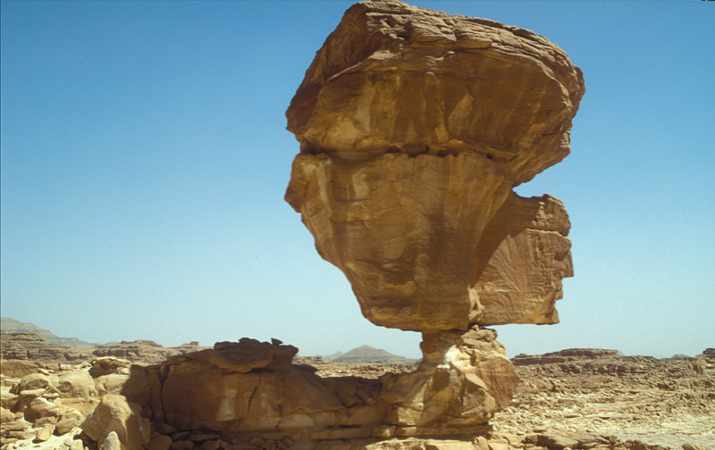 Mushroom shaped rock