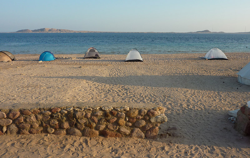 Zelten am Strand